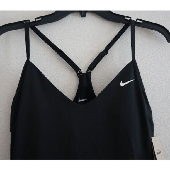 Nike Swim NESSB217 001 Women's Sz Small Black Essential Racerback Swim Dress $64 - Picture 2 of 8